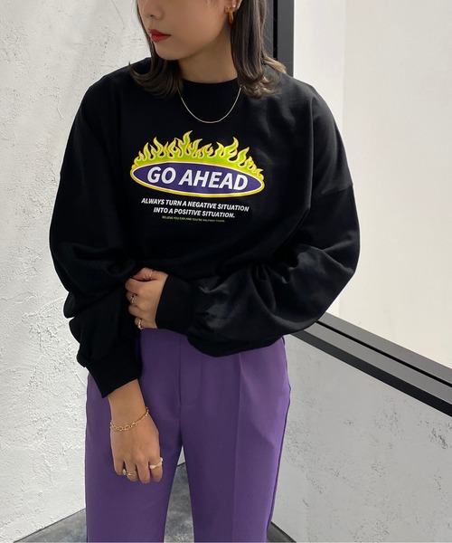 apres jour mignon(アプレジュールミニョン)の「アソートデザインロンT【ZOZOTOWN限定アイテム】(Tシャツ/カットソー・レディース・その他/ブラック/ベージュ系その他2/ホワイト系その他/ベージュ系その他/グリーン/オフホワイト/ブラック系その他/ナチュラル/ネイビー・フリー/X-LARGE)」の5枚目の写真