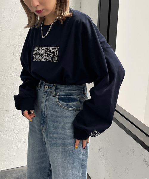 apres jour mignon(アプレジュールミニョン)の「アソートデザインロンT【ZOZOTOWN限定アイテム】(Tシャツ/カットソー・レディース・その他/ブラック/ベージュ系その他2/ホワイト系その他/ベージュ系その他/グリーン/オフホワイト/ブラック系その他/ナチュラル/ネイビー・フリー/X-LARGE)」の9枚目の写真