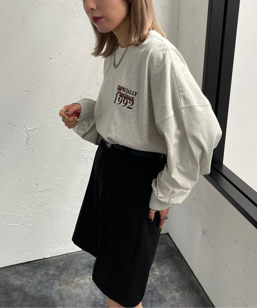 apres jour mignon(アプレジュールミニョン)の「アソートデザインロンT【ZOZOTOWN限定アイテム】(Tシャツ/カットソー・レディース・その他/ブラック/ベージュ系その他2/ホワイト系その他/ベージュ系その他/グリーン/オフホワイト/ブラック系その他/ナチュラル/ネイビー・フリー/X-LARGE)」の8枚目の写真