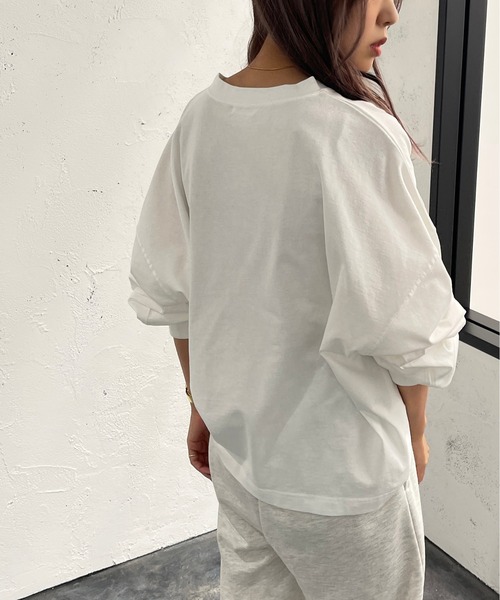 apres jour mignon(アプレジュールミニョン)の「アソートデザインロンT【ZOZOTOWN限定アイテム】(Tシャツ/カットソー・レディース・その他/ブラック/ベージュ系その他2/ホワイト系その他/ベージュ系その他/グリーン/オフホワイト/ブラック系その他/ナチュラル/ネイビー・フリー/X-LARGE)」の21枚目の写真