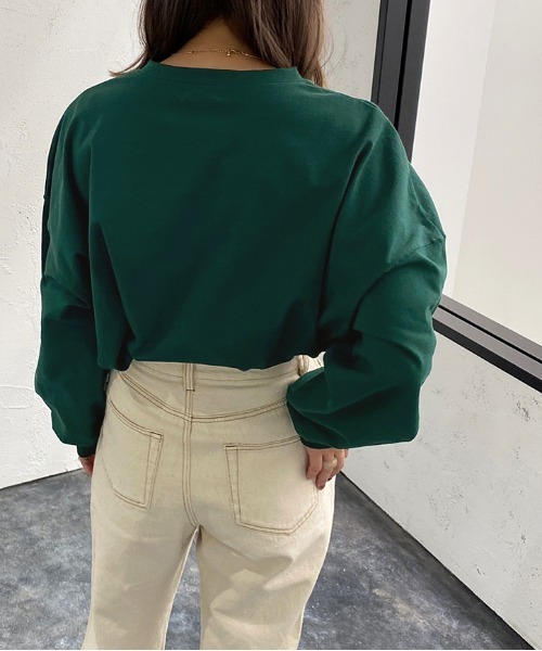 apres jour mignon(アプレジュールミニョン)の「アソートデザインロンT【ZOZOTOWN限定アイテム】(Tシャツ/カットソー・レディース・その他/ブラック/ベージュ系その他2/ホワイト系その他/ベージュ系その他/グリーン/オフホワイト/ブラック系その他/ナチュラル/ネイビー・フリー/X-LARGE)」の14枚目の写真