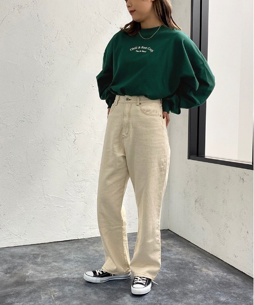 apres jour mignon(アプレジュールミニョン)の「アソートデザインロンT【ZOZOTOWN限定アイテム】(Tシャツ/カットソー・レディース・その他/ブラック/ベージュ系その他2/ホワイト系その他/ベージュ系その他/グリーン/オフホワイト/ブラック系その他/ナチュラル/ネイビー・フリー/X-LARGE)」の15枚目の写真