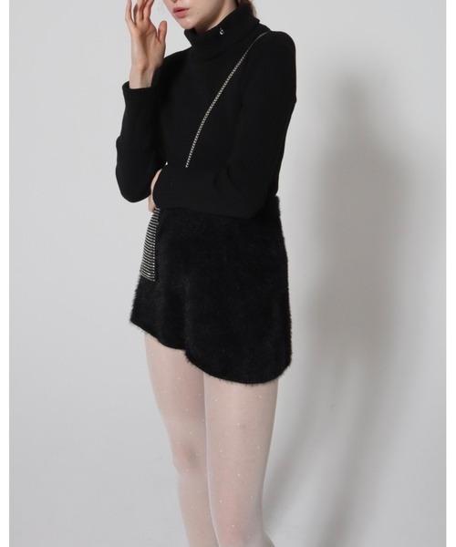 epine（エピヌ）の「e embroidery rib knit high neck（Tシャツ/カットソー・レディース・ホワイト/ブラック/ピンク/ブルー/グレー・FREE）」の11枚目の写真