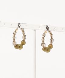 ビーズフープピアス