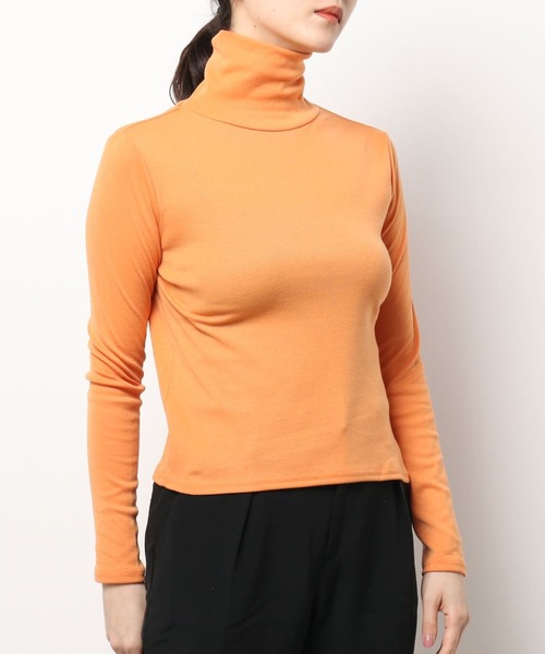 INGNI（イング）の「カットタートル／トップス（Tシャツ/カットソー・レディース・ブラック/オフホワイト/グリーン/その他/オレンジ/グリーン系/ピンク・M）」の6枚目の写真