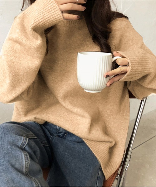 MAISON DE THERESE(メゾン ド テレーズ)の「クルーネックセーター(ニット/セーター・レディース・ライトブラウン/ベージュ/パープル/ネイビー・MEDIUM)」の19枚目の写真