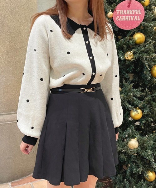 ドットニットカーディガン Zozotown限定アイテム ドットニットカーディガン Zozotown限定アイテム