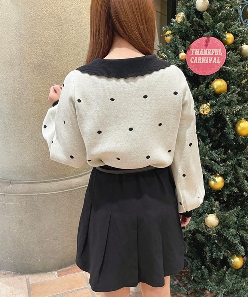 ドットニットカーディガン Zozotown限定アイテム ドットニットカーディガン Zozotown限定アイテム