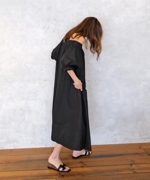 AKTE（アクテ）の「7分袖ワンピース（ワンピース・レディース・ブラック・FREE）」の4枚目の写真