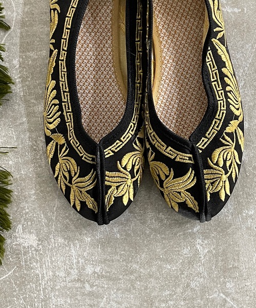 SANSeLF（サンセルフ）の「【SANSeLF】China flat shoes　sans21a003（バレエシューズ・レディース・ブラック/ブラウン・38/39/36/37）」の3枚目の写真