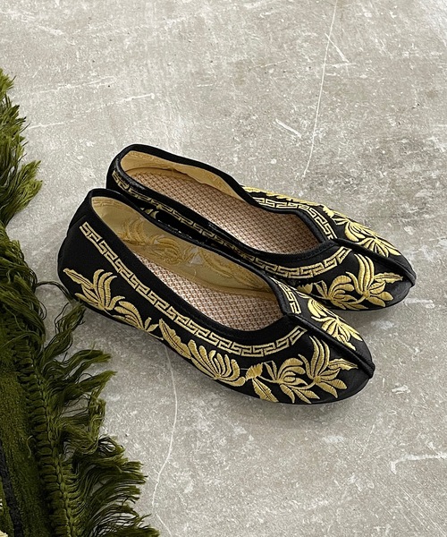 SANSeLF（サンセルフ）の「【SANSeLF】China flat shoes　sans21a003（バレエシューズ・レディース・ブラック/ブラウン・38/39/36/37）」の4枚目の写真