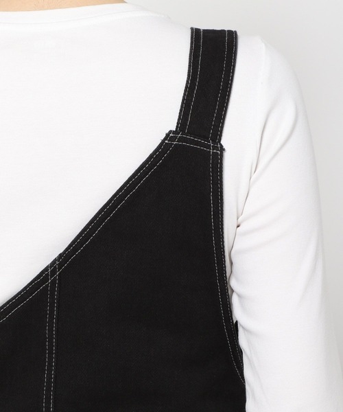 PAGEBOY(ページボーイ)の「ワンショルオーバーオール(サロペット/オーバーオール・レディース・ブラック/グレイッシュベージュ・FREE)」の14枚目の写真