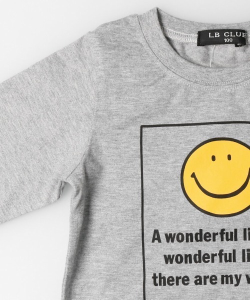 LB CLUB(エルビークラブ)の「天竺スマイルTシャツ(Tシャツ/カットソー・キッズ・ホワイト/ネイビー/グレー・90/100/110/120/80/130)」の7枚目の写真