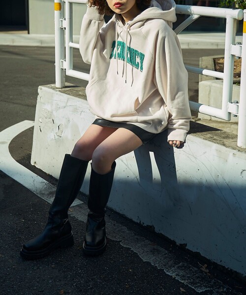 PUBLUX（パブリュクス）の「▽【PUBLUX/パブリュクス】 サガラ刺繍フーディースウェットパーカー（パーカー・レディース・アイボリー/スミクロ/グレー/グリーン・ﾌﾘ-）」の19枚目の写真