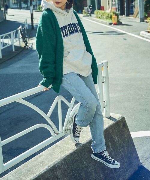 PUBLUX（パブリュクス）の「▽【PUBLUX/パブリュクス】 サガラ刺繍フーディースウェットパーカー（パーカー・レディース・アイボリー/スミクロ/グレー/グリーン・ﾌﾘ-）」の22枚目の写真