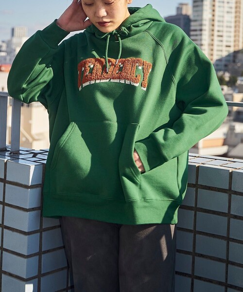 PUBLUX（パブリュクス）の「▽【PUBLUX/パブリュクス】 サガラ刺繍フーディースウェットパーカー（パーカー・レディース・アイボリー/スミクロ/グレー/グリーン・ﾌﾘ-）」の7枚目の写真