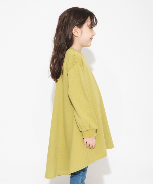 BRANSHES(ブランシェス)の「フレアデザインワンピース(ワンピース・キッズ・カーキ/チャコールグレー・110/100/150/120/140/130/90)」の5枚目の写真
