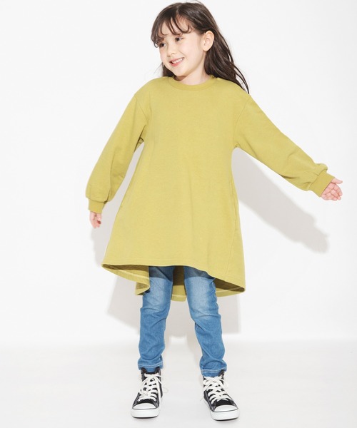 BRANSHES(ブランシェス)の「フレアデザインワンピース(ワンピース・キッズ・カーキ/チャコールグレー・110/100/150/120/140/130/90)」の8枚目の写真