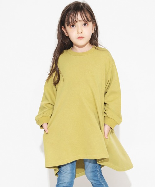 BRANSHES(ブランシェス)の「フレアデザインワンピース(ワンピース・キッズ・カーキ/チャコールグレー・110/100/150/120/140/130/90)」の3枚目の写真