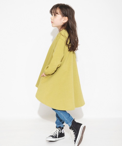 BRANSHES(ブランシェス)の「フレアデザインワンピース(ワンピース・キッズ・カーキ/チャコールグレー・110/100/150/120/140/130/90)」の9枚目の写真