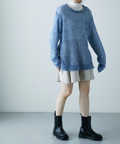 DEUXIEME CLASSE - CINOH グレーニット　未使用新品　タグ付き　モヘア モヘアタッチローゲージニット（ニット/セーター）｜etoll