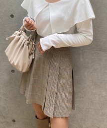 新色入荷 ボックスプリーツミニスカート