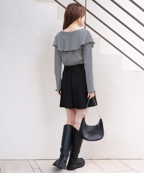 one after another NICE CLAUP（ワンアフターアナザーナイスクラップ）の「新色入荷　ボックスプリーツミニスカート（スカート・レディース・アイボリー/ブラック/モカ/ベージュ系その他/ブルー/ベージュ/その他1・FREE）」の11枚目の写真