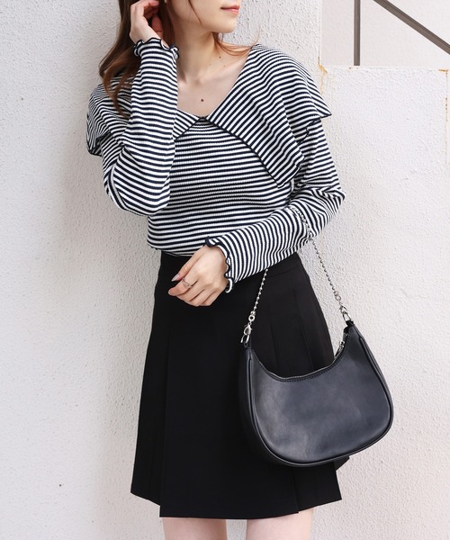 one after another NICE CLAUP（ワンアフターアナザーナイスクラップ）の「新色入荷　ボックスプリーツミニスカート（スカート・レディース・アイボリー/ブラック/モカ/ベージュ系その他/ブルー/ベージュ/その他1・FREE）」の12枚目の写真