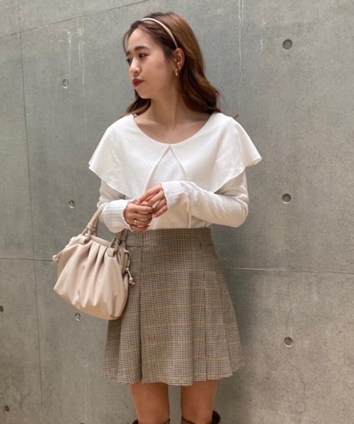 セール】新色入荷 ボックスプリーツミニスカート（スカート）｜one