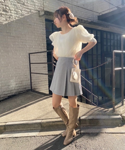 DECEMBER MAY グラフィックスカート ベージュ DECEMBER MAY グラフィックスカート ベージュ