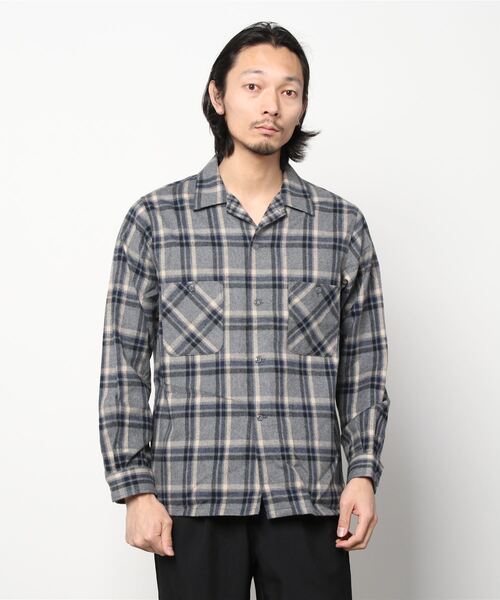 A VONTADE(アボンタージ)の「【A VONTADE】ア ボンタージ/Crazy Check Open Shirts(シャツ/ブラウス・メンズ・ブラウン/グレー・MEDIUM/LARGE)」の1枚目の写真
