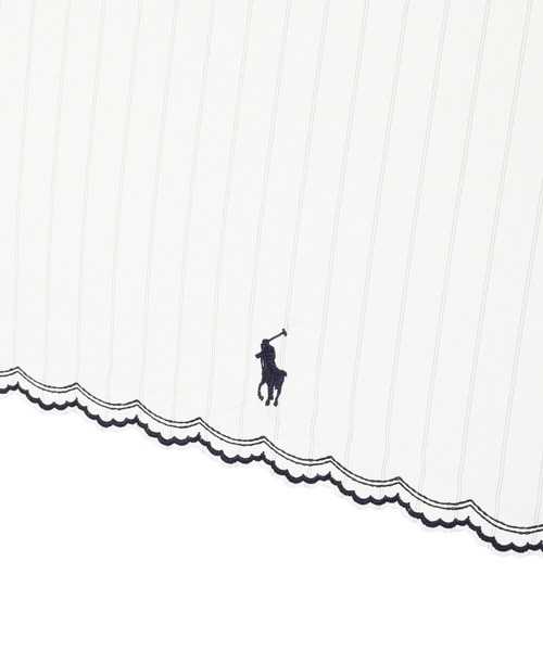 POLO RALPH LAUREN(ポロ ラルフ ローレン)の「遮光 晴雨兼用折りたたみ日傘 ”ストライプ×スカラ刺繍”(折りたたみ傘・レディース・オフホワイト/ラベンダー/ダークブルー/ブルー系その他/ベージュ/カーキ・FREE)」の13枚目の写真