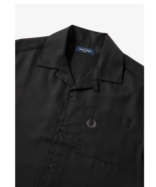 FRED PERRY フレッドペリー 開襟 シャツ 黒　メンズ　ロゴ　ブラック 楽天市場】フレッドペリー オープンカラー、の通販