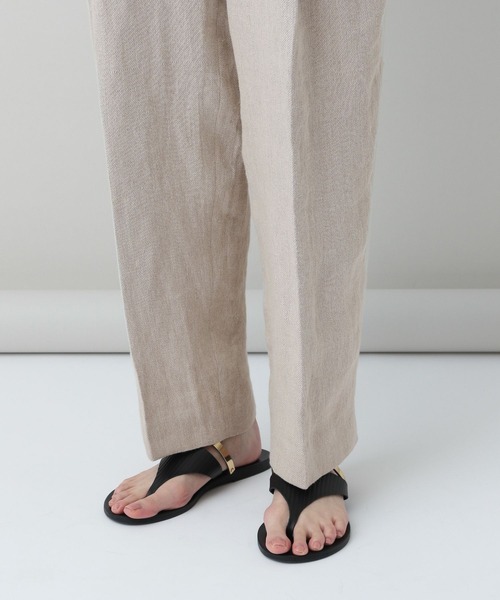 Curensology 22ss リネンセンタープレスパンツ　ベージュ 楽天市場】【中古】Curensology22SS リネンセンタープレスパンツ
