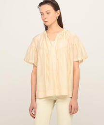 トゥモローランドDES PRESハイツイストローンギャザーブラウス UNITED ARROWS green label relaxing｜100/2 ハイツイスト