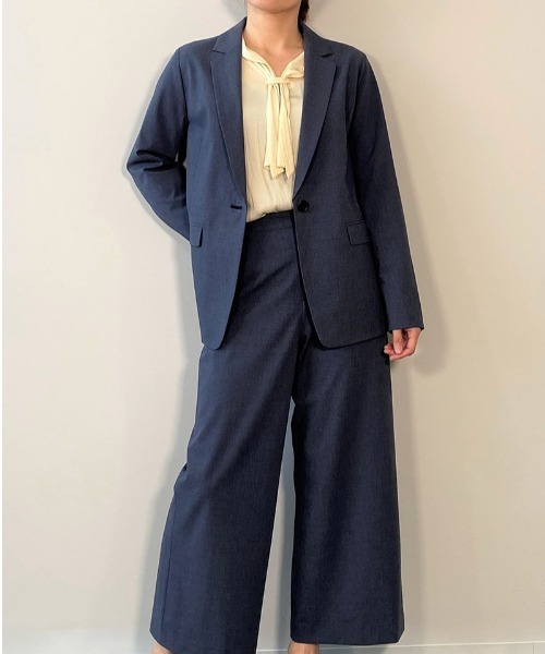 fleur by mint breeze(フルールバイミントブリーズ)の「【M~5L 大きいサイズ】ロング テーラードジャケット(テーラードジャケット・レディース・ベージュ/ネイビー・LL/3L/4L/5L/L/M)」の4枚目の写真