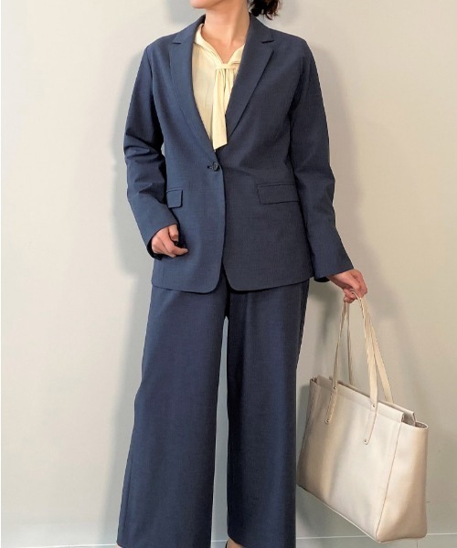 fleur by mint breeze(フルールバイミントブリーズ)の「【M~5L 大きいサイズ】ロング テーラードジャケット(テーラードジャケット・レディース・ベージュ/ネイビー・LL/3L/4L/5L/L/M)」の5枚目の写真