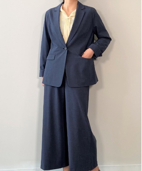 fleur by mint breeze(フルールバイミントブリーズ)の「【M~5L 大きいサイズ】ロング テーラードジャケット(テーラードジャケット・レディース・ベージュ/ネイビー・LL/3L/4L/5L/L/M)」の7枚目の写真