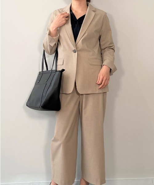 fleur by mint breeze(フルールバイミントブリーズ)の「【M~5L 大きいサイズ】ロング テーラードジャケット(テーラードジャケット・レディース・ベージュ/ネイビー・LL/3L/4L/5L/L/M)」の11枚目の写真