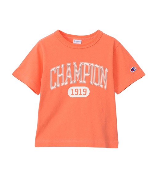 Champion（チャンピオン）の「【Champion/チャンピオン】キッズ キャンパス ショートスリーブTシャツ（Tシャツ/カットソー・キッズ・オレンジ/ネイビー/ライトグリーン/オフホワイト・100/120/130/110/140）」の4枚目の写真