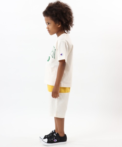 Champion（チャンピオン）の「【Champion/チャンピオン】キッズ キャンパス ショートスリーブTシャツ（Tシャツ/カットソー・キッズ・オレンジ/ネイビー/ライトグリーン/オフホワイト・100/120/130/110/140）」の5枚目の写真