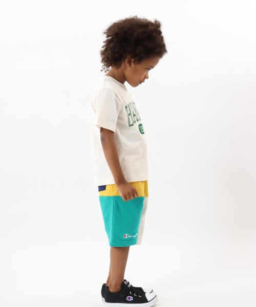Champion（チャンピオン）の「【Champion/チャンピオン】キッズ キャンパス ショートスリーブTシャツ（Tシャツ/カットソー・キッズ・オレンジ/ネイビー/ライトグリーン/オフホワイト・100/120/130/110/140）」の7枚目の写真