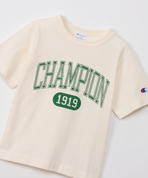 Champion（チャンピオン）の「【Champion/チャンピオン】キッズ キャンパス ショートスリーブTシャツ（Tシャツ/カットソー・キッズ・オレンジ/ネイビー/ライトグリーン/オフホワイト・100/120/130/110/140）」の12枚目の写真