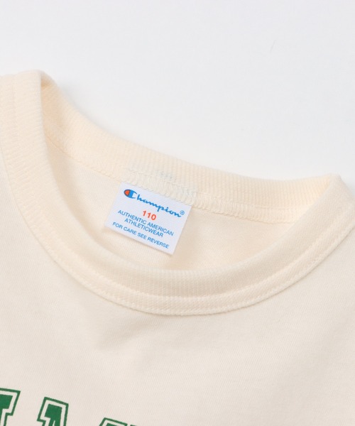 Champion（チャンピオン）の「【Champion/チャンピオン】キッズ キャンパス ショートスリーブTシャツ（Tシャツ/カットソー・キッズ・オレンジ/ネイビー/ライトグリーン/オフホワイト・100/120/130/110/140）」の13枚目の写真