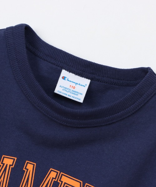 Champion（チャンピオン）の「【Champion/チャンピオン】キッズ キャンパス ショートスリーブTシャツ（Tシャツ/カットソー・キッズ・オレンジ/ネイビー/ライトグリーン/オフホワイト・100/120/130/110/140）」の19枚目の写真