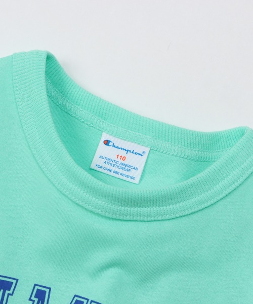Champion（チャンピオン）の「【Champion/チャンピオン】キッズ キャンパス ショートスリーブTシャツ（Tシャツ/カットソー・キッズ・オレンジ/ネイビー/ライトグリーン/オフホワイト・100/120/130/110/140）」の16枚目の写真