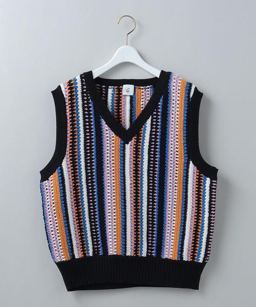 セール】<6(ROKU)>MULTI STRIPE KAGIBARI VEST/ベスト(ベスト)|6(ロク)のファッション通販 - ZOZOTOWN セール】<6(ROKU)>MULTI STRIPE KAGIBARI VEST/ベスト(ベスト)|6(ロク)のファッション通販 - ZOZOTOWN