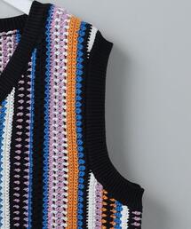 ＜6(ROKU)＞KAGIBARI VEST かぎ針ニット 6 (ROKU) - ＜6(ROKU)＞KAGIBARI VEST かぎ針ニットの通販 by m.shop