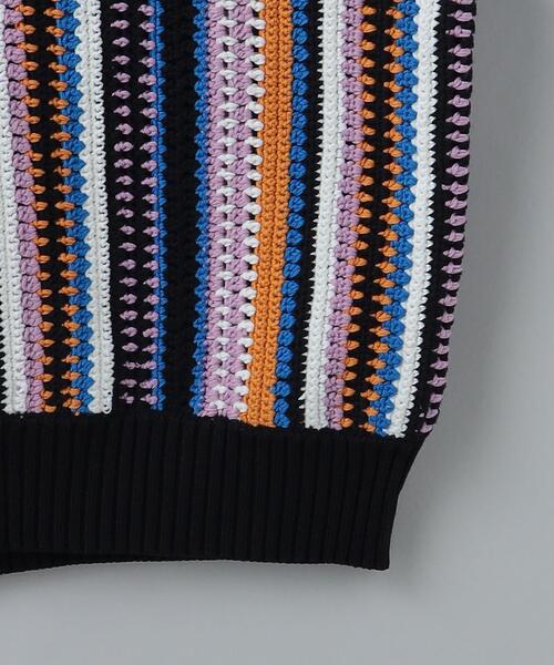6（ロク）の「＜6(ROKU)＞MULTI STRIPE KAGIBARI VEST/ベスト（ベスト