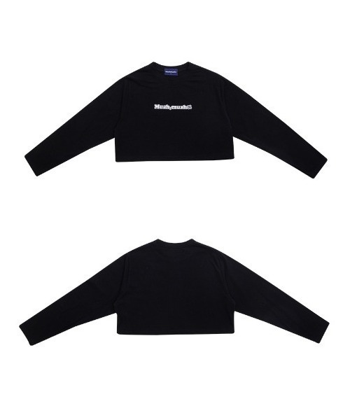 muahmuah(ムーアムーア)の「A'GEM/9 × .kom『muah muah/ムーアムーア』MUAH GRAPHIC CROP LONG SLEEVE T-SHIRT/ブランドロゴグラフィック クロップド丈 ロングスリーブカットソー(Tシャツ/カットソー・レディース・アイボリー/ブラック/ライトグレー・FREE)」の16枚目の写真